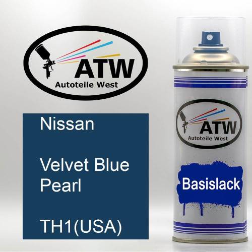 Nissan, Velvet Blue Pearl, TH1(USA): 400ml Sprühdose, von ATW Autoteile West.
